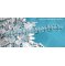 Crystal Blue armband med Swarovski-kristallfacetter och spinnare