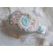 Mint Lace Cuff Bracelet Haute-Couture broderad med Swarovski-kristaller, bohemiska glaspärlor, fröpärlor och harts Lucite blommor