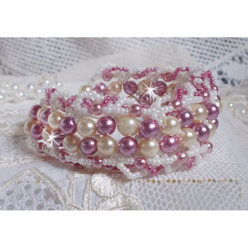 Relaxation armband med Swarovski kristallpärlor