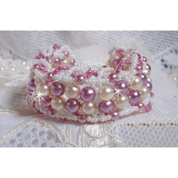 Relaxation armband med Swarovski kristallpärlor