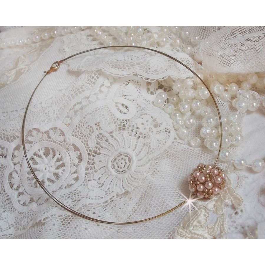 Pearl Ball hängande halsband med Swarovski kristallpärlor