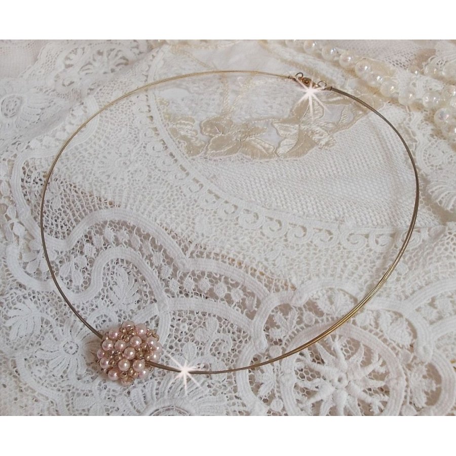Pearl Ball hängande halsband med Swarovski kristallpärlor