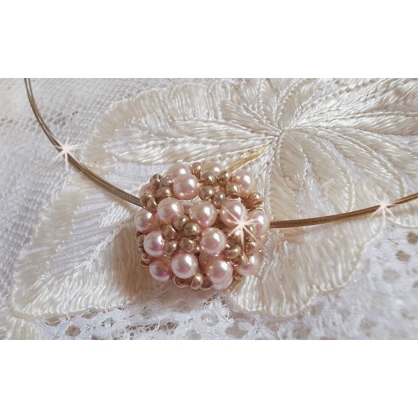 Pearl Ball hängande halsband med Swarovski kristallpärlor