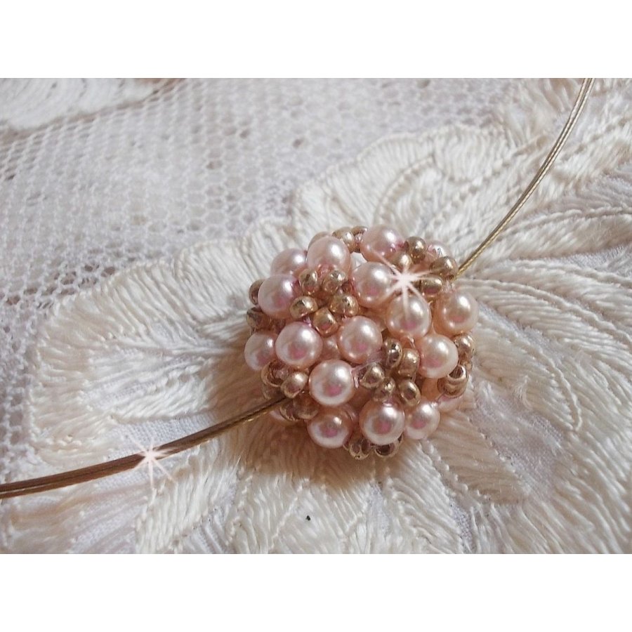 Pearl Ball hängande halsband med Swarovski kristallpärlor