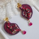 BO Enchantement d'Automne broderad med Swarovski-kristaller, pärlor och fröpärlor.