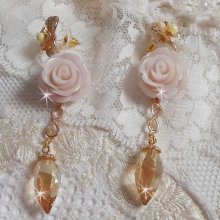 Guldpläterad Bell'issim Violet Pink BO med Swarovski-kristaller och zirkonium