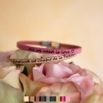 Anpassningsbart fint läderarmband för kvinnor 