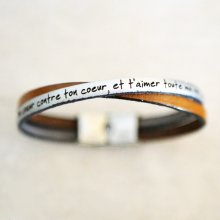 Twist leather duo bracelet anpassningsbart för män eller kvinnor