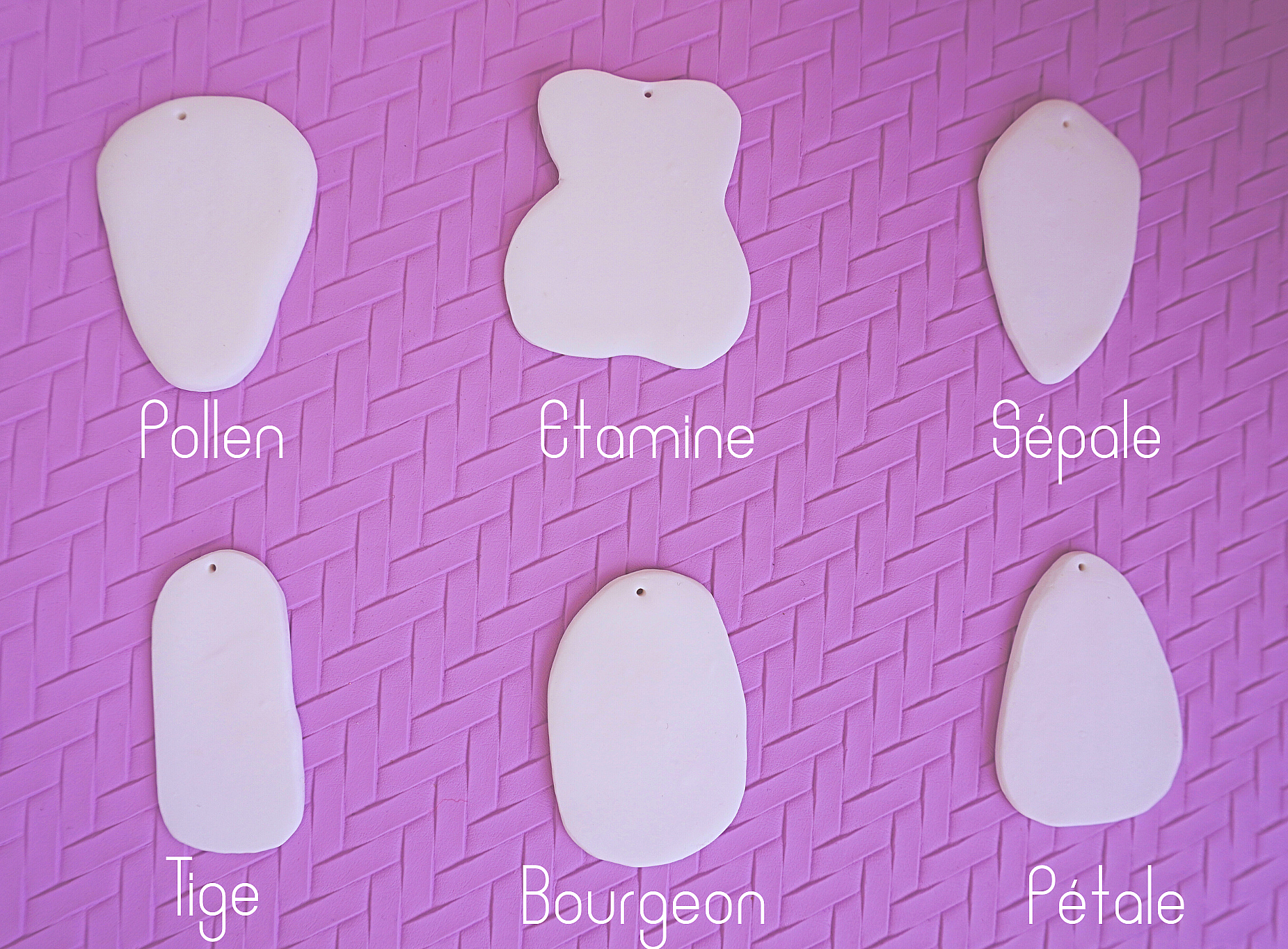 Boucles d'oreilles en argile polym&egrave;re Etamine