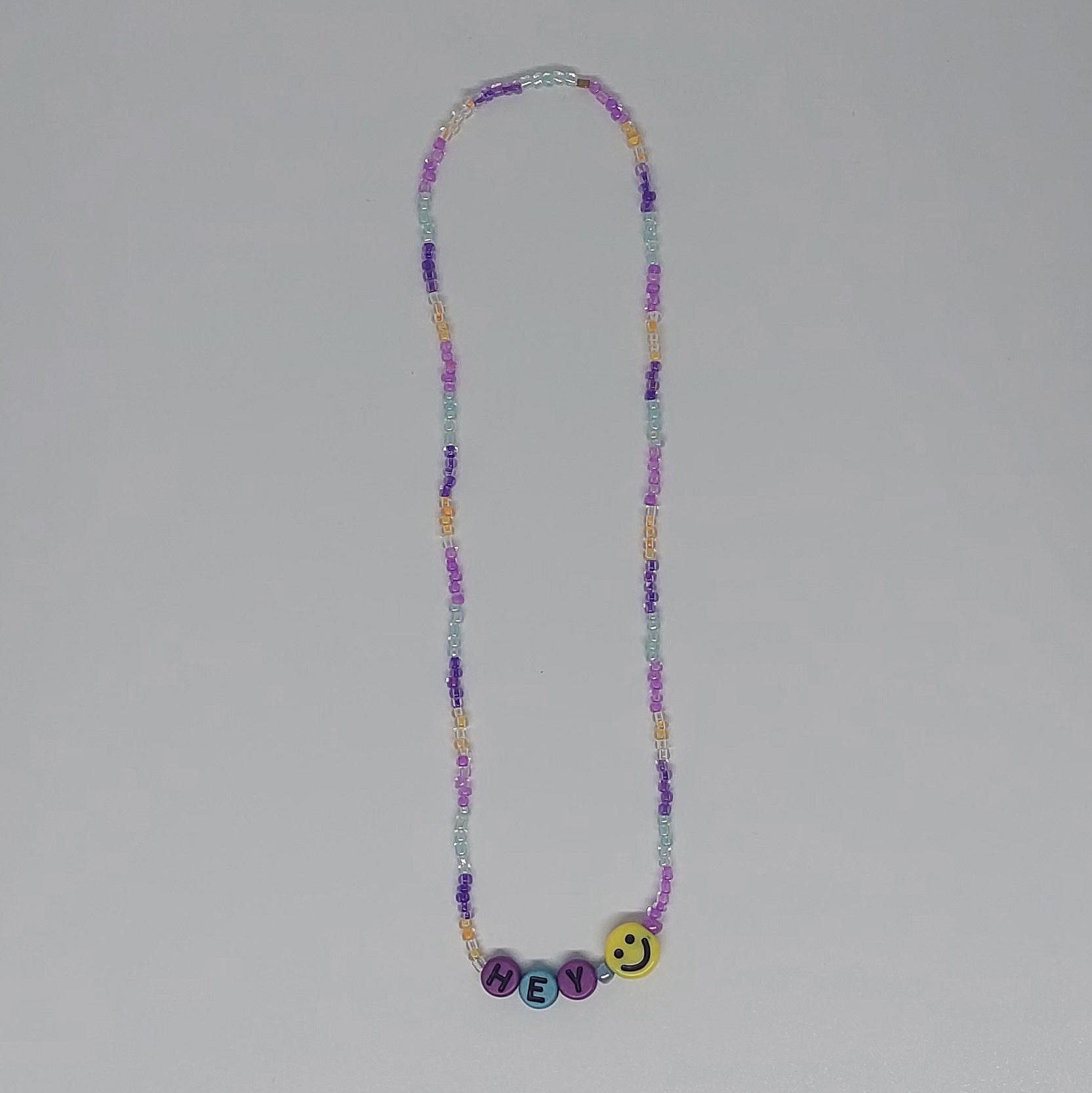 Ras du cou Smiley &agrave; rayures "HEY"